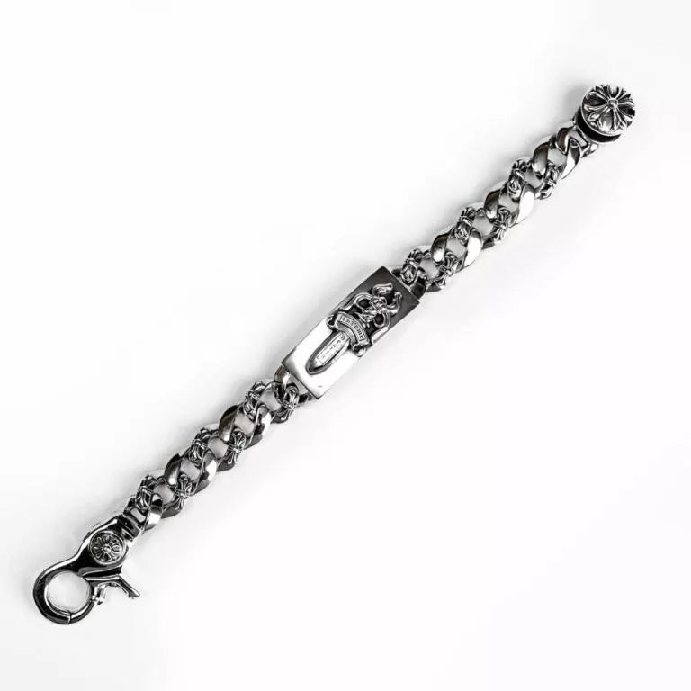 Chrome Hearts DAGGER ID FANCY LINK CLIP BRACELET -6