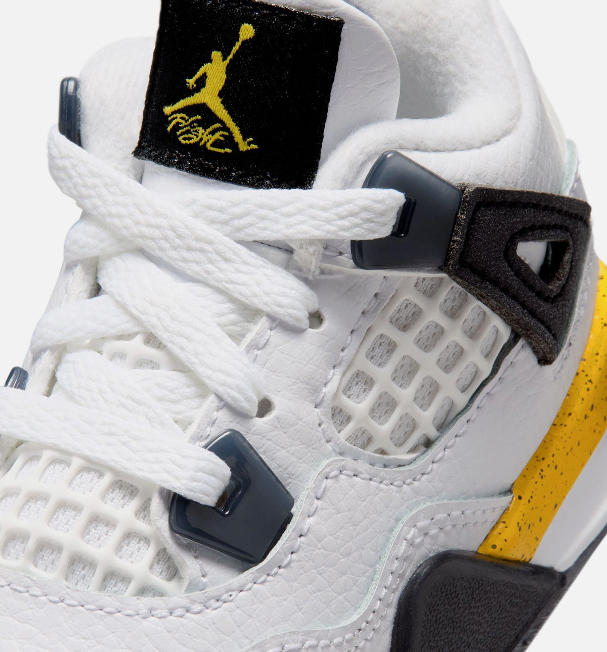 Air Jordan 4 Retro Rare Air Tour Yellow – Infant & Toddler Lifestyle Shoe | White/Dark Blue Grey/Black/Tour Yellow