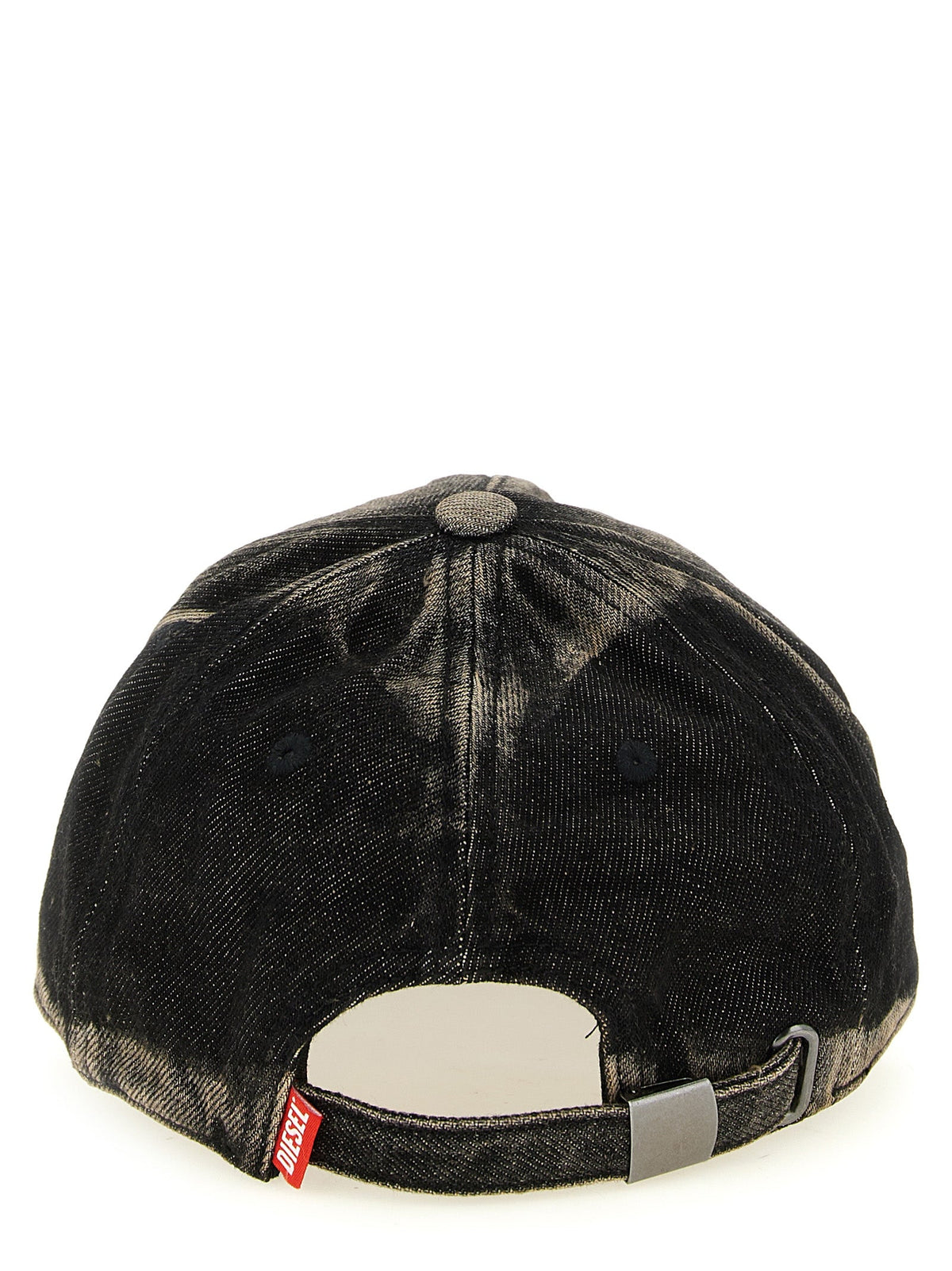 Diesel Black Cotton Baseball Cap