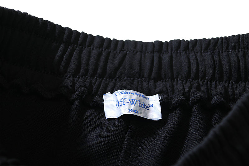OFF-WHITE Arrow Logo Straight-Leg Casual Pants