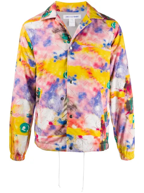 Comme Des Garçons Shirt tie-dye graphic print jacket