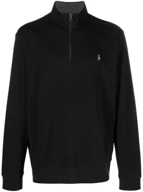 Polo Ralph Lauren logo patch half-zip pullover
