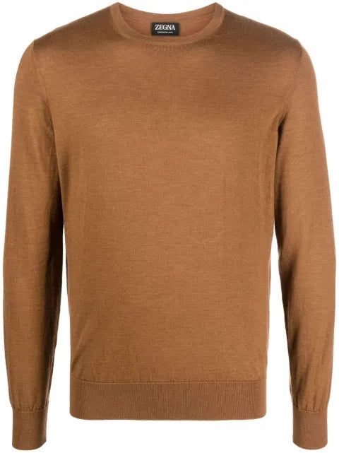 Zegna crew neck cashmere-silk jumper