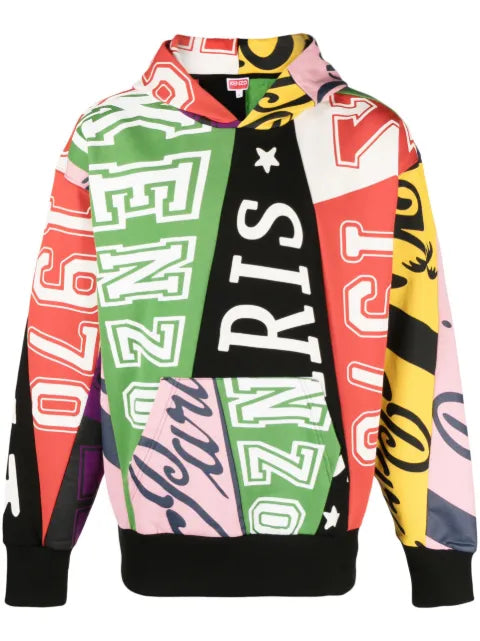 Kenzo Flag-print cotton hoodie
