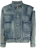 Neighborhood distressed-effect denim jacket