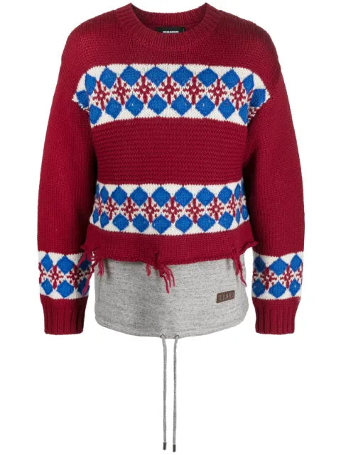 DSQUARED2 sweater with a distressed finish