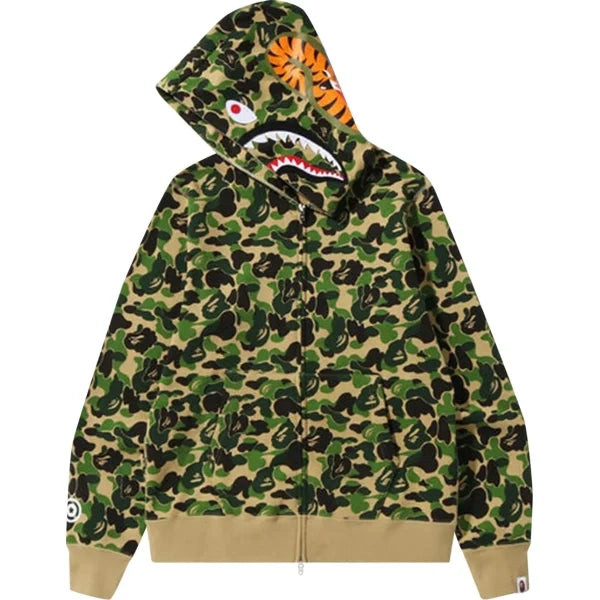 BAPE ABC Shark Full Zip Hoodie Green 1I20 115 002 GREEN