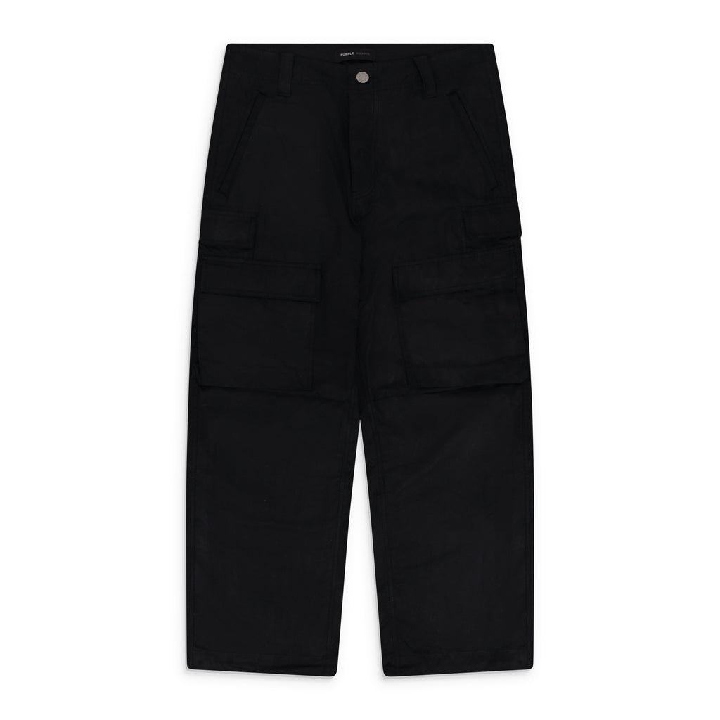 Black Woven Cargo Pants