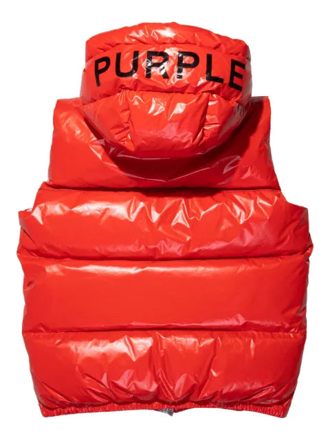 Purple Brand logo-print hooded padded gilet