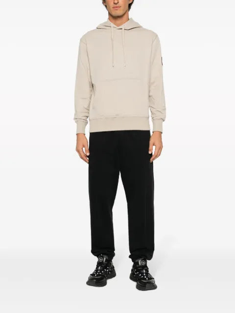Calvin Klein logo-patch long-sleeve hoodie