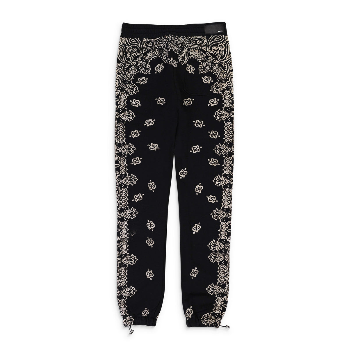 BANDANA BLEACH BLACK SWEATPANTS