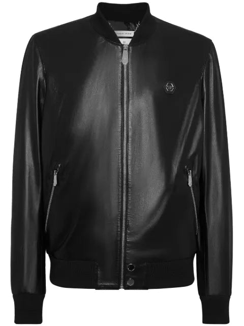 Philipp Plein leather bomber