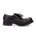 BLACK FLAP OVER LACEUP OXFORDS