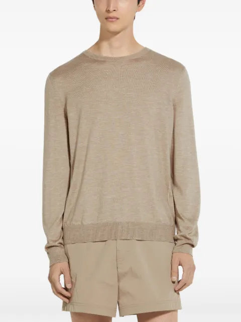 Zegna mélange crew-neck sweater