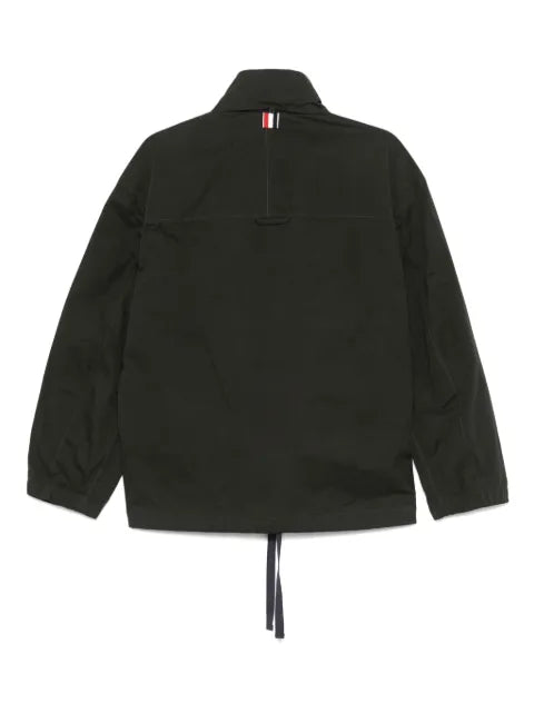 Thom Browne waxed tech hooded jacket