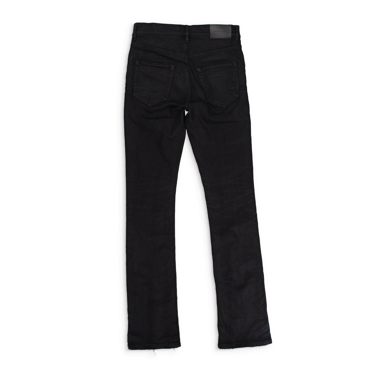 Black P004 Resin Flared Jeans