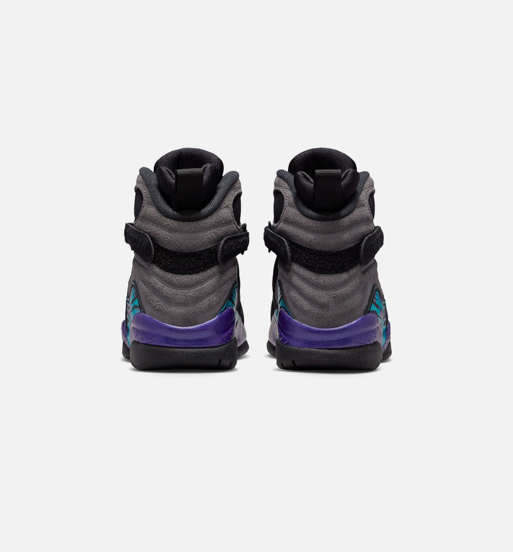 Air Jordan 8 Retro Aqua Grade School Lifestyle Shoes – Black/Multi-Color/Bright Concord