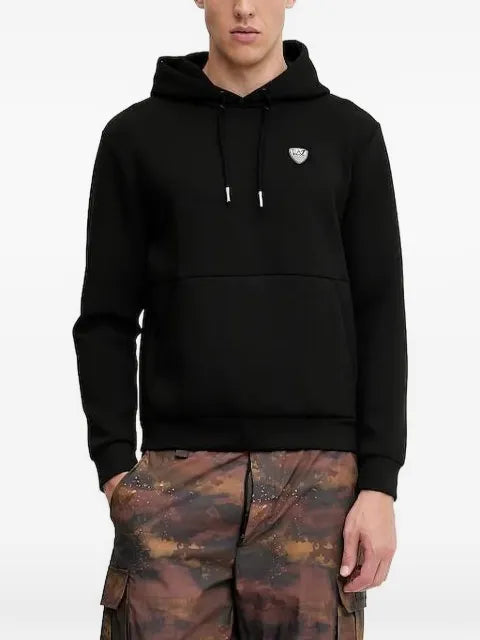 Ea7 Emporio Armani logo-patch hoodie