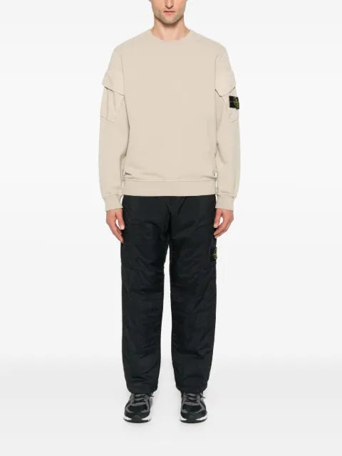 Stone Island Compass-badge cotton sweatshirt