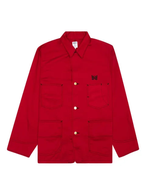 Needles x Smith's butterfly-embroidered shirt jacket