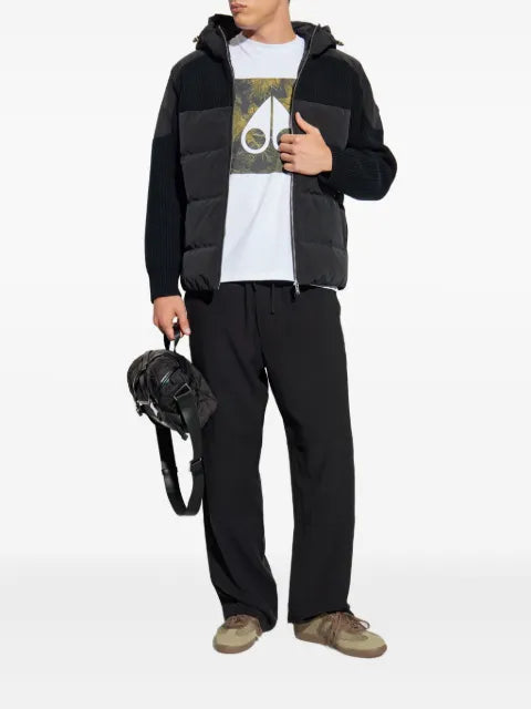 Moose Knuckles ribbed-panel quilted padded jacket