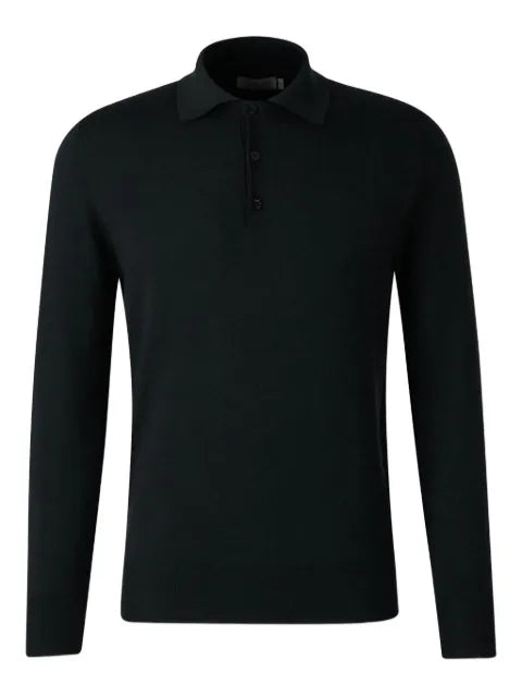 Canali polo-neck long-sleeve sweater