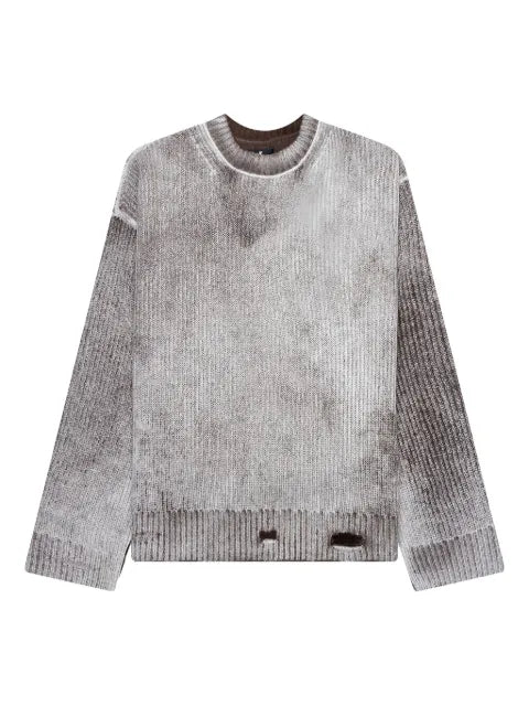 Represent ribbed crew-neck sweater