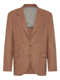 Brunello Cucinelli herringbone-pattern single-breasted blazer