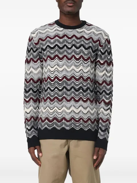 Missoni sweater with geometric zigzag pattern