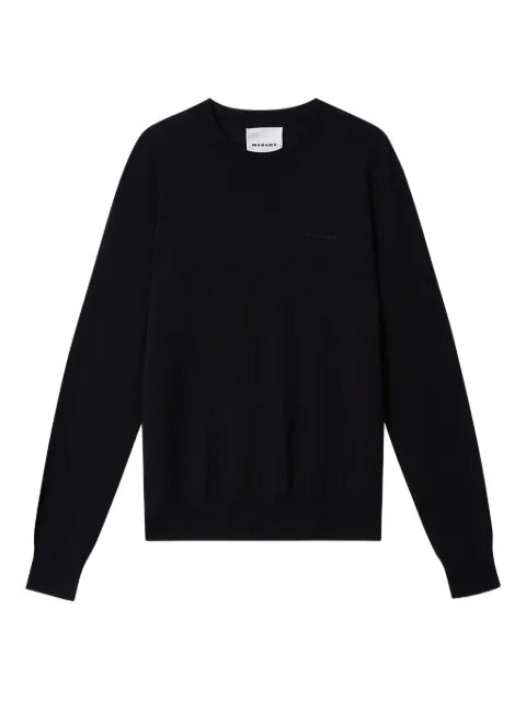 MARANT Basile ribbed embroidered-logo sweater