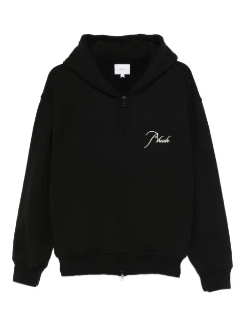 RHUDE logo-embroidered hoodie