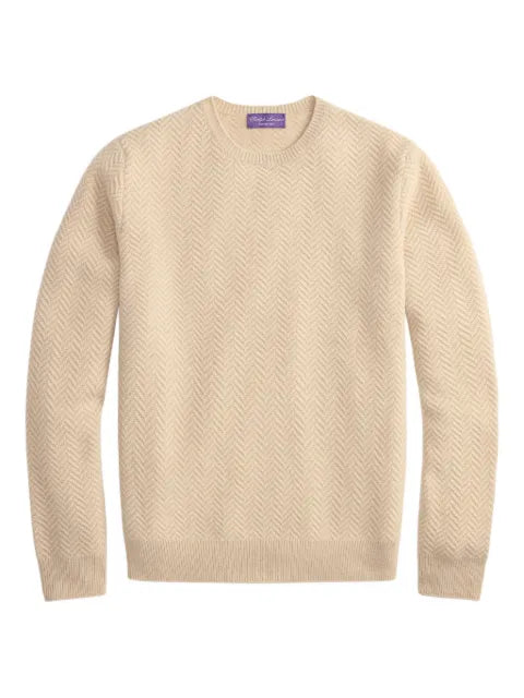 Ralph Lauren Purple Label herringbone cashmere sweater