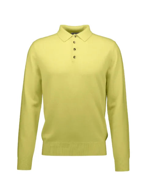 Allude buttoned polo sweater