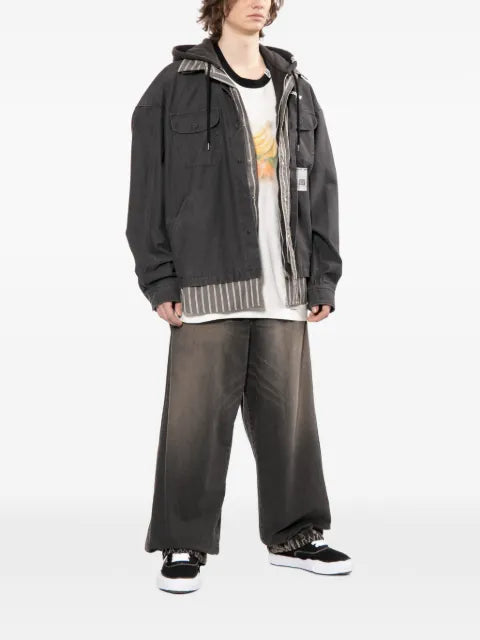 Maison MIHARA YASUHIRO striped hooded jacket