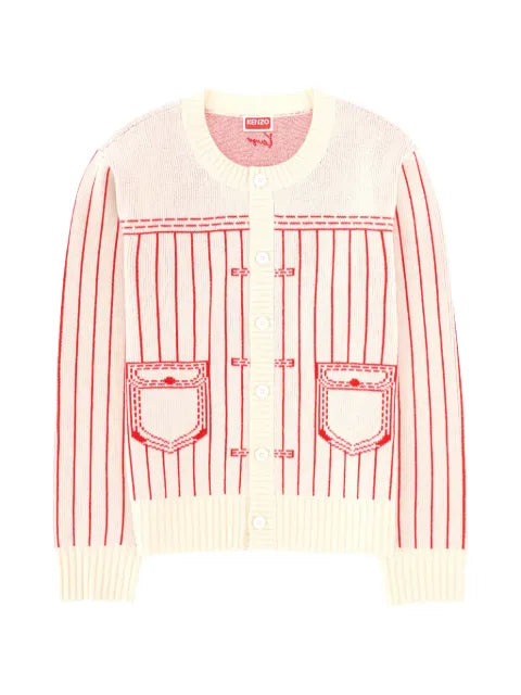 Kenzo pockets striped cardigan
