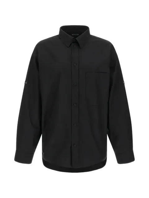 Balenciaga button-fastening cotton shirt jacket