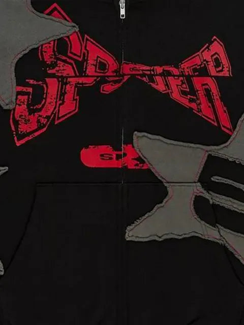 SP5DER Big Star zip-up hoodie.