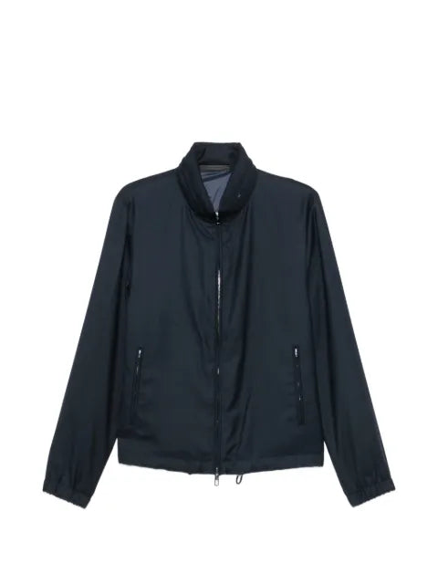 Giorgio Armani cashmere gabardine blouson with a hidden hood