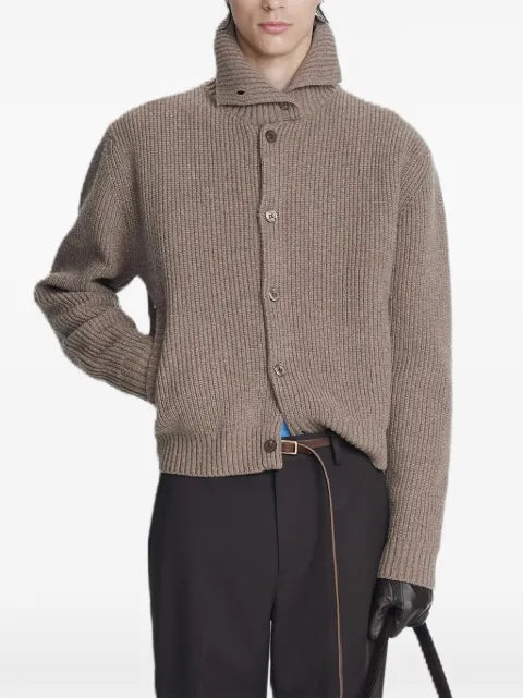 TONYWACK ribbed-knit button-up sweater