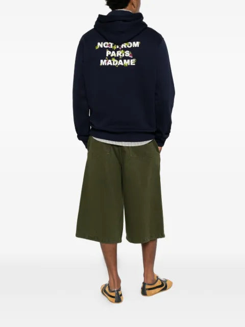 Drôle De Monsieur embroidered-slogan hoodie