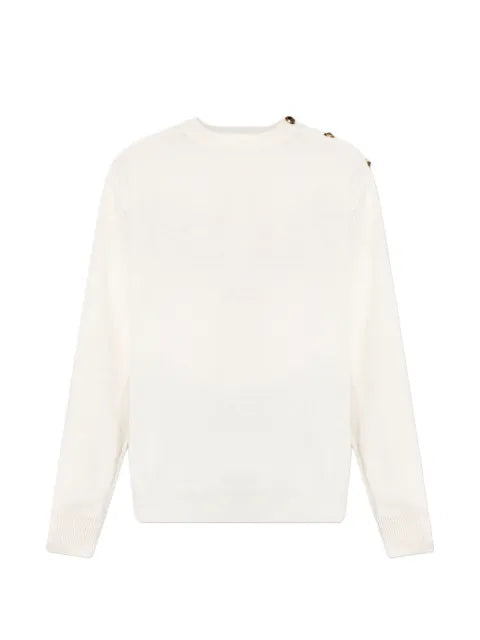 Balmain button-detail long-sleeve sweater