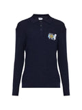 Moschino waffle-knit logo-patch sweater