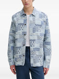 Les Deux patchwork-pattern button-down jacket
