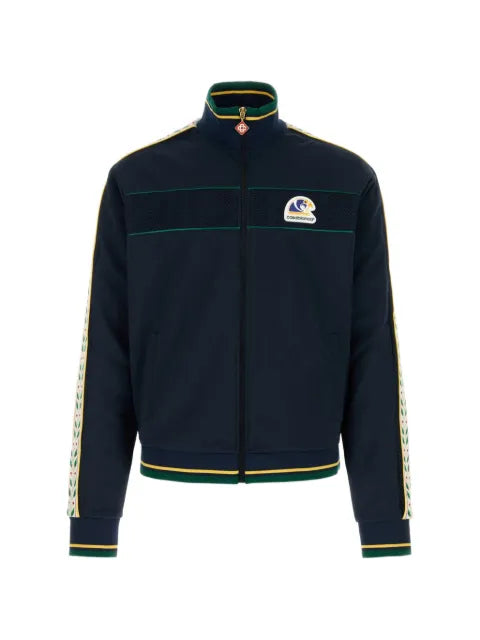 Casablanca logo-patch mesh-panel track jacket