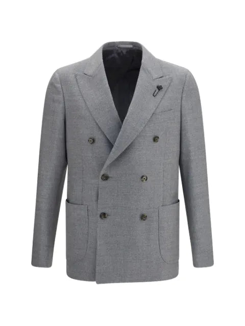 Lardini double-breasted patch-pockets blazer