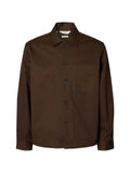 SELECTED shirt jacket in heavyweight twill