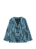 FIVE CM frog-fastening melange-effect cardigan