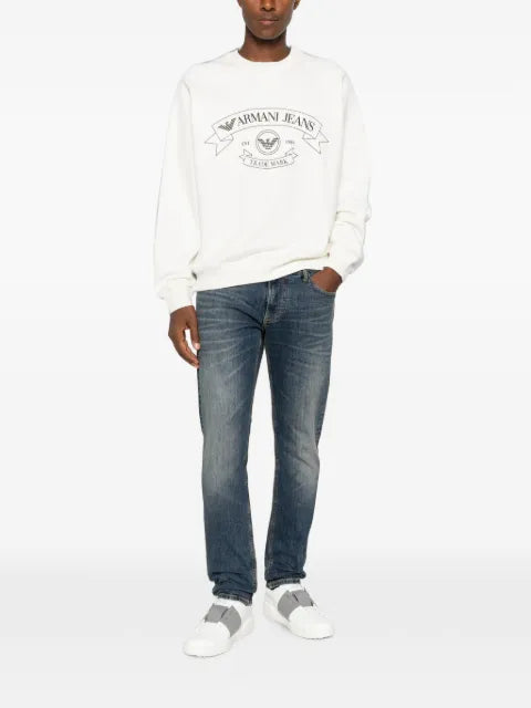 Emporio Armani logo-print raglan-sleeve sweatshirt