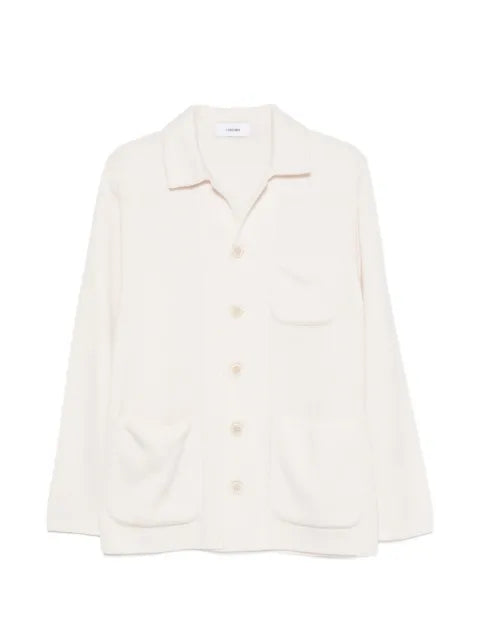 Lardini patch-pocket button-up cardigan