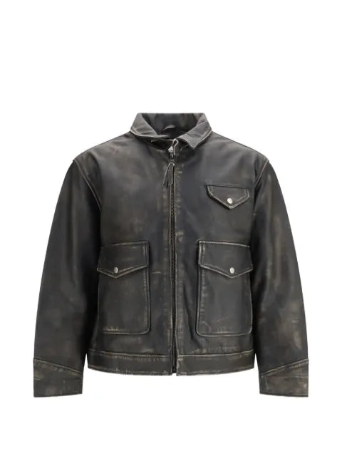 FOUND distressed leather jacket